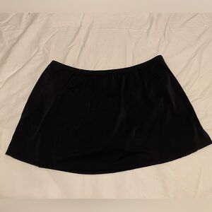 Swimsuits for All Size 24 Side Slit Swim Skirt. Black. A-line w/built in brief.